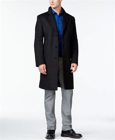 michael kors men's madison luxury wool blend modern-fit overcoat|Michael Kors madison wool.